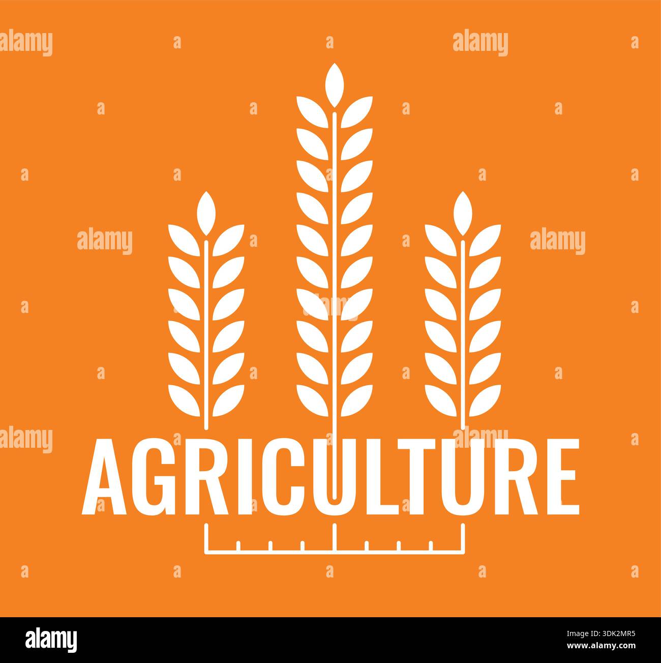 agriculture and spike logo. agriculture and wheat concept Stock Vector