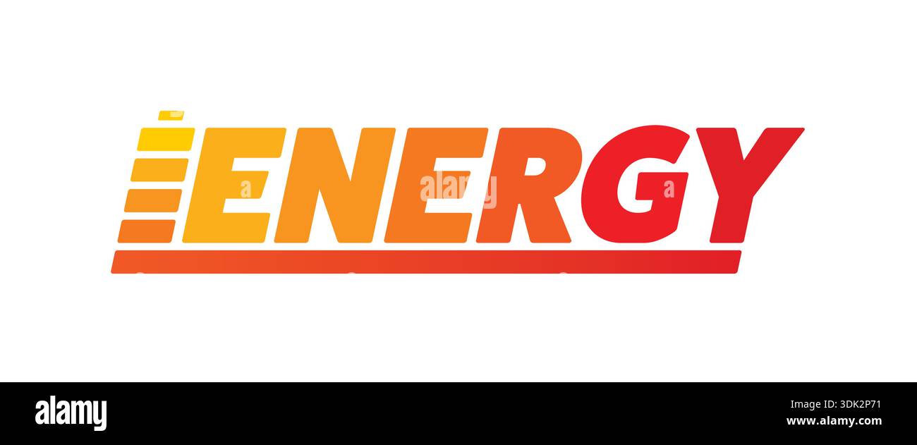 battery and energy logo on white background. Stock Vector