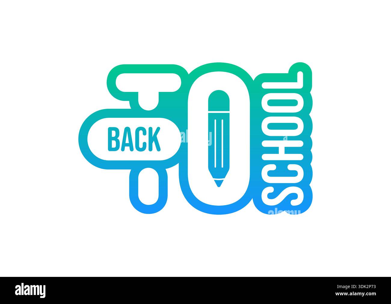 back to school concept. back to school logo. Stock Vector