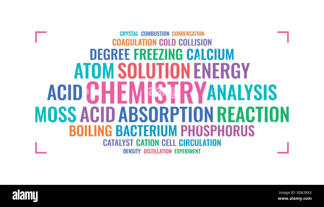 chemistry terms on a white background Stock Vector