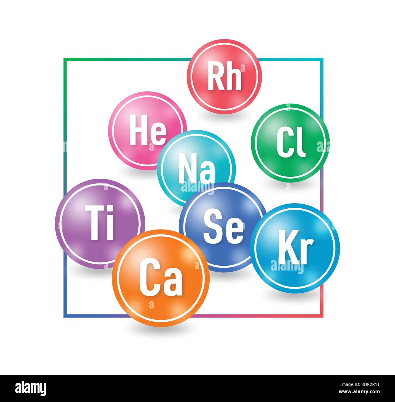 chemical elements on a white background. Stock Vector