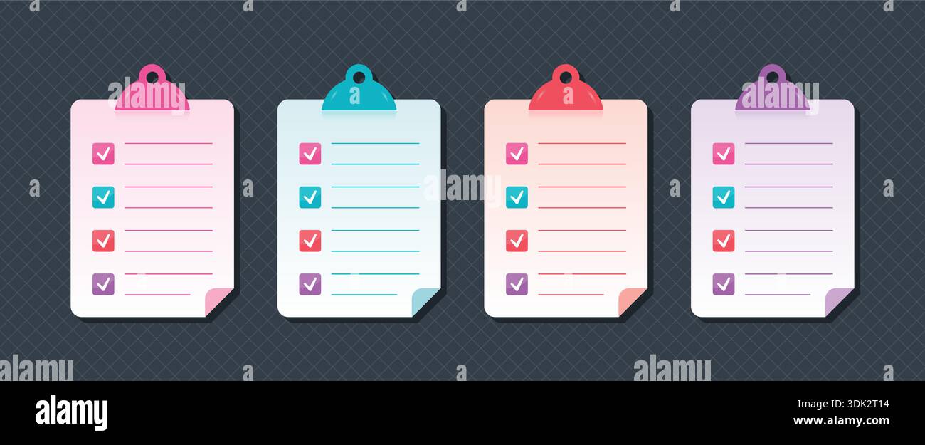 Check list note vector hi-res stock photography and images - Alamy