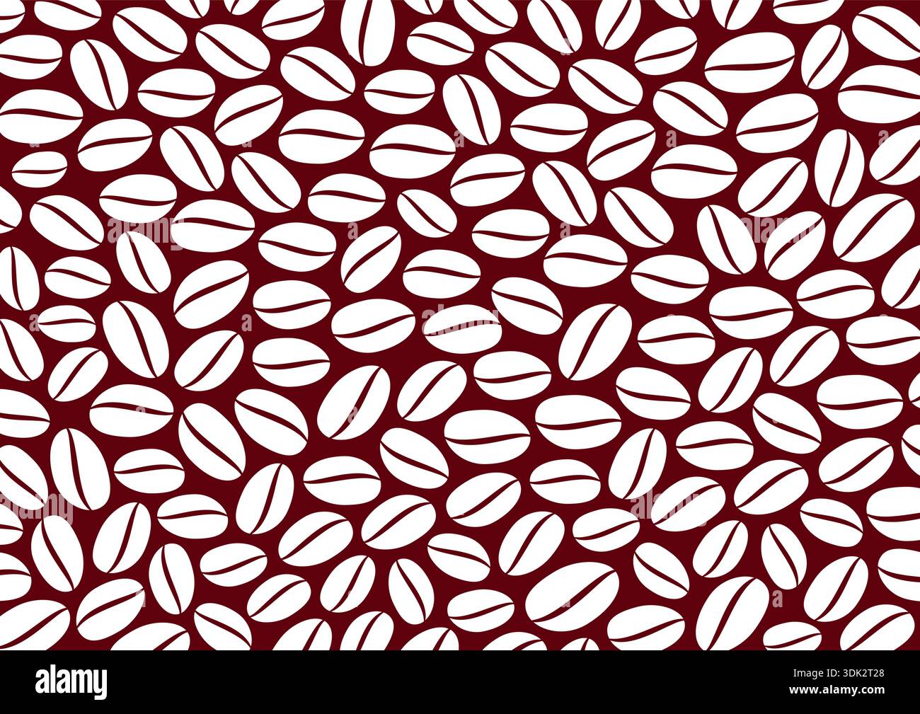 coffee beans on a brown background. coffee beans pattern. Stock Vector