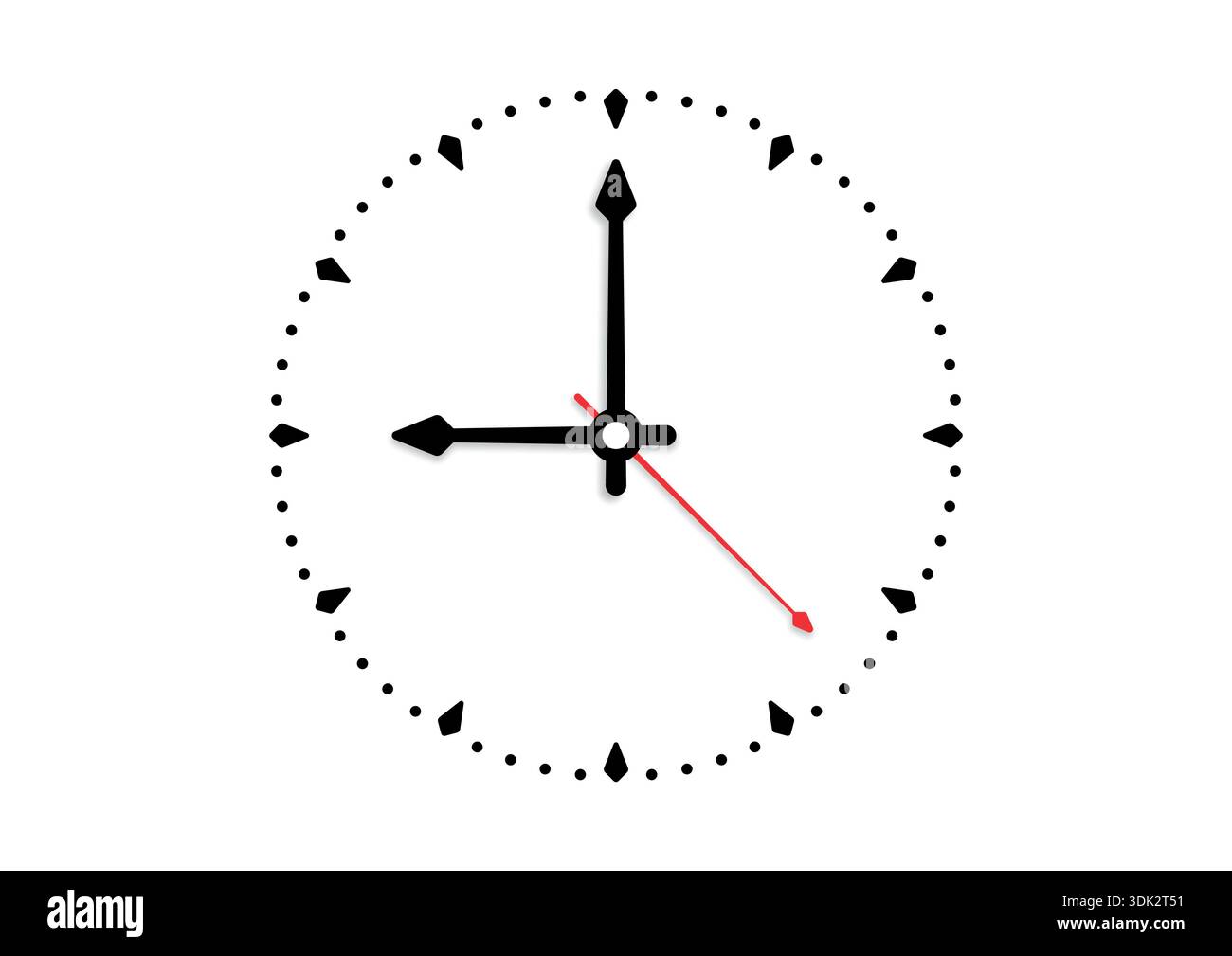 clock concept on white background. Clock interface with arrow sign. analog clock symbol Stock Vector
