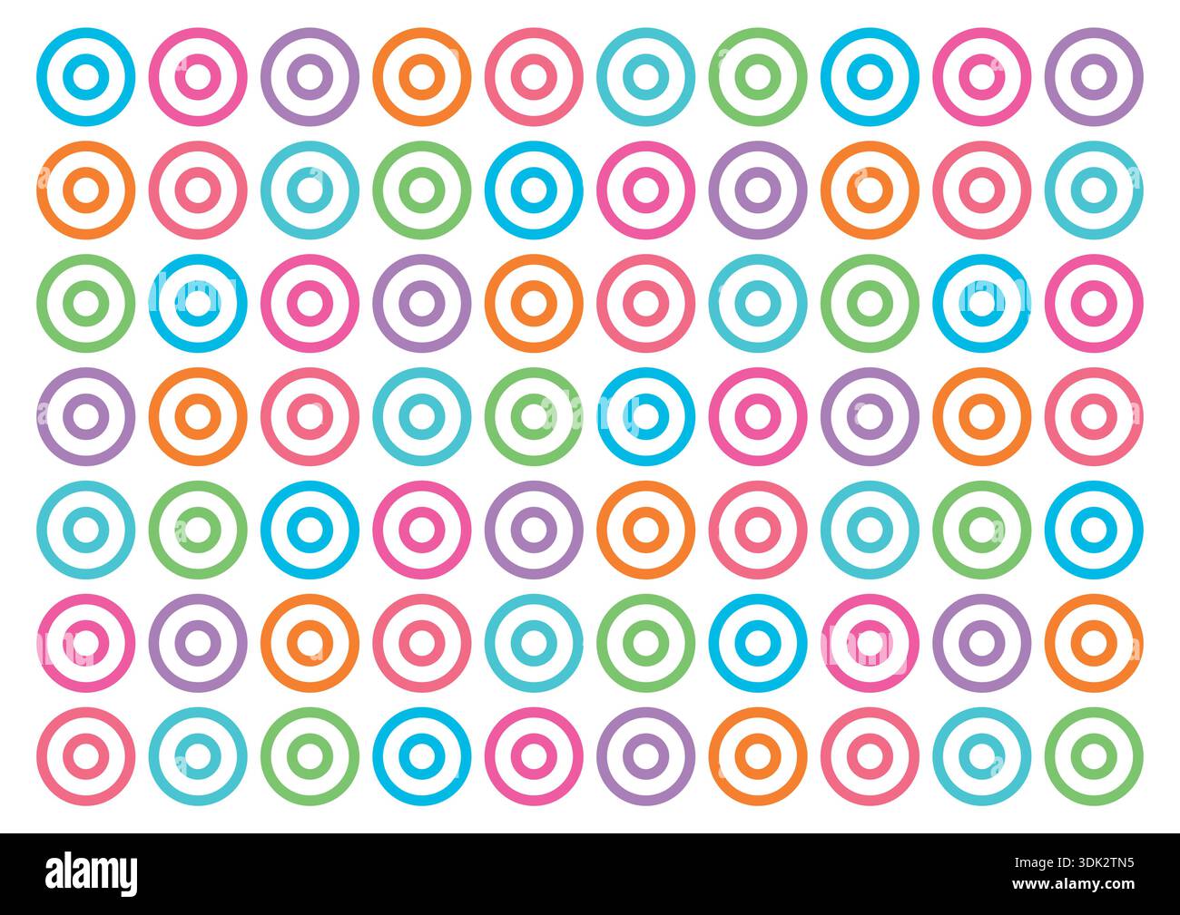 colored circles on a white background. colorful circles pattern Stock Vector