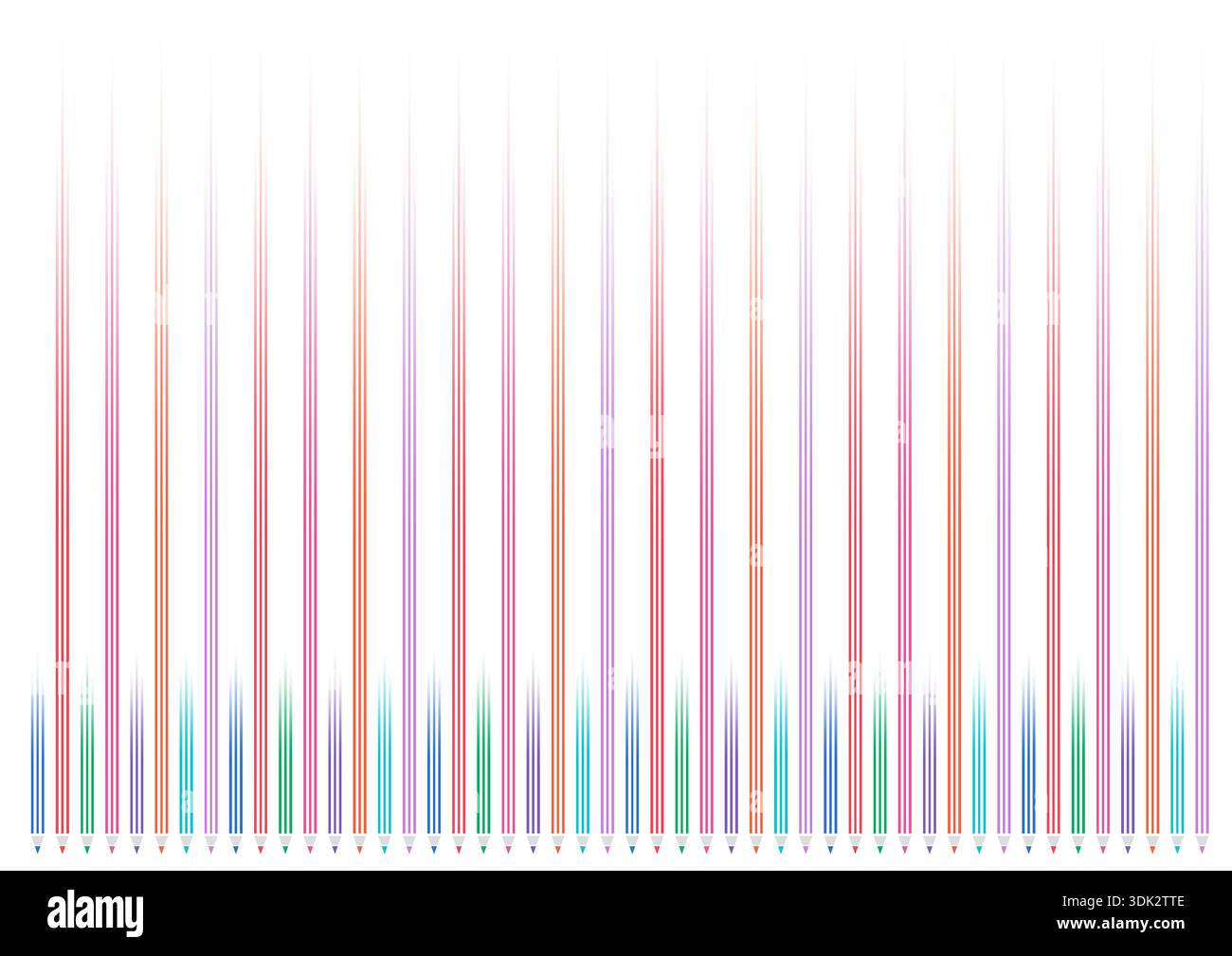 colored pencils background. fast and colorful wooden pencils background. Stock Vector