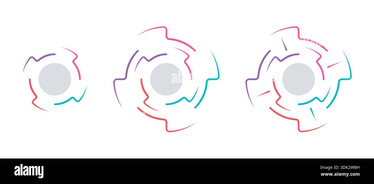colored wheels on a white background. wheel  design Stock Vector