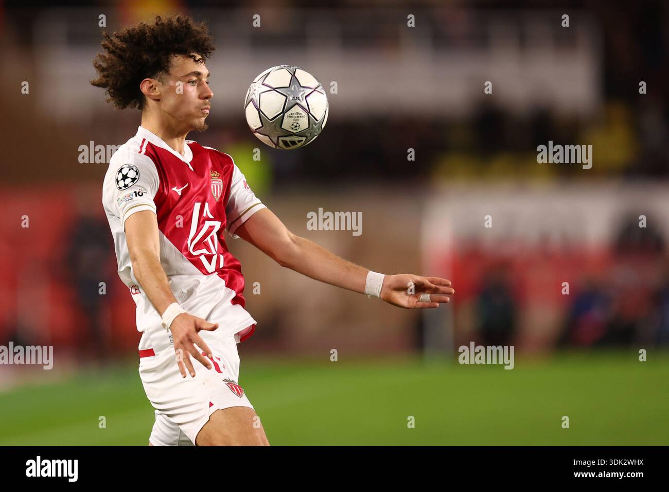 Maghnes Akliouche of As Monaco Fc in action during the UEFA Champions ...