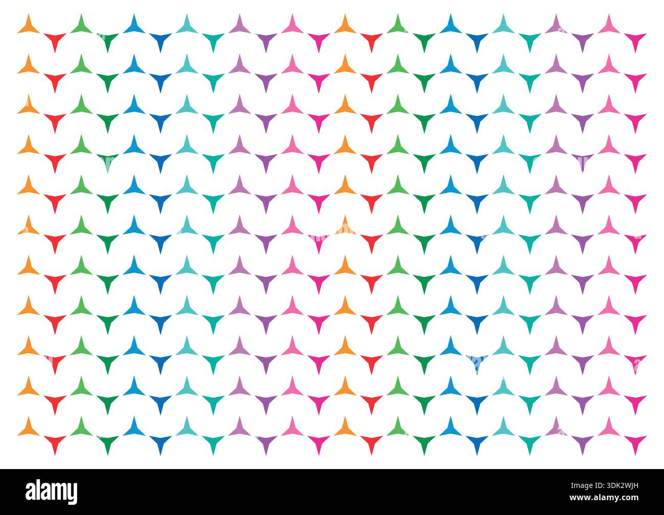 colorful three-pointed star pattern. star pattern background. Stock Vector