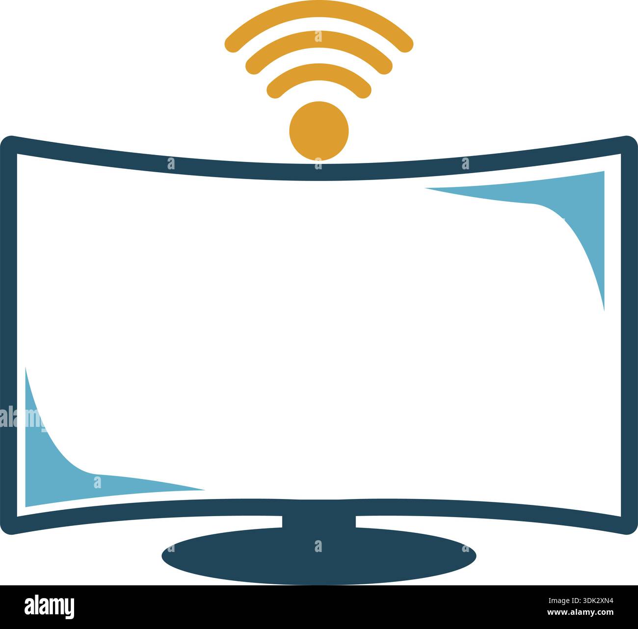 Modern smart tv icon design Stock Vector