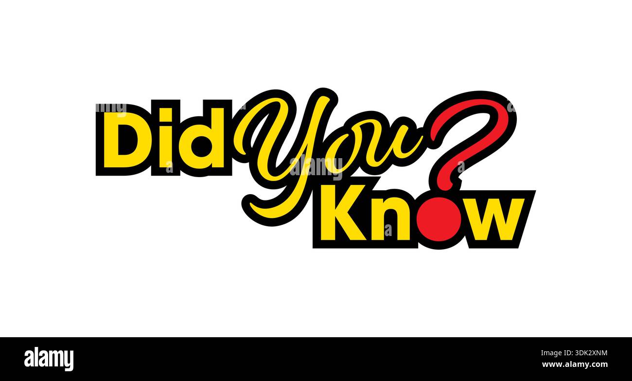did you know vector illustration on white background. Stock Vector