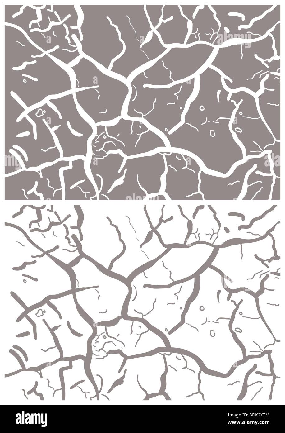 Cracked earth background vector. close up cracked soil pattern. Stock Vector