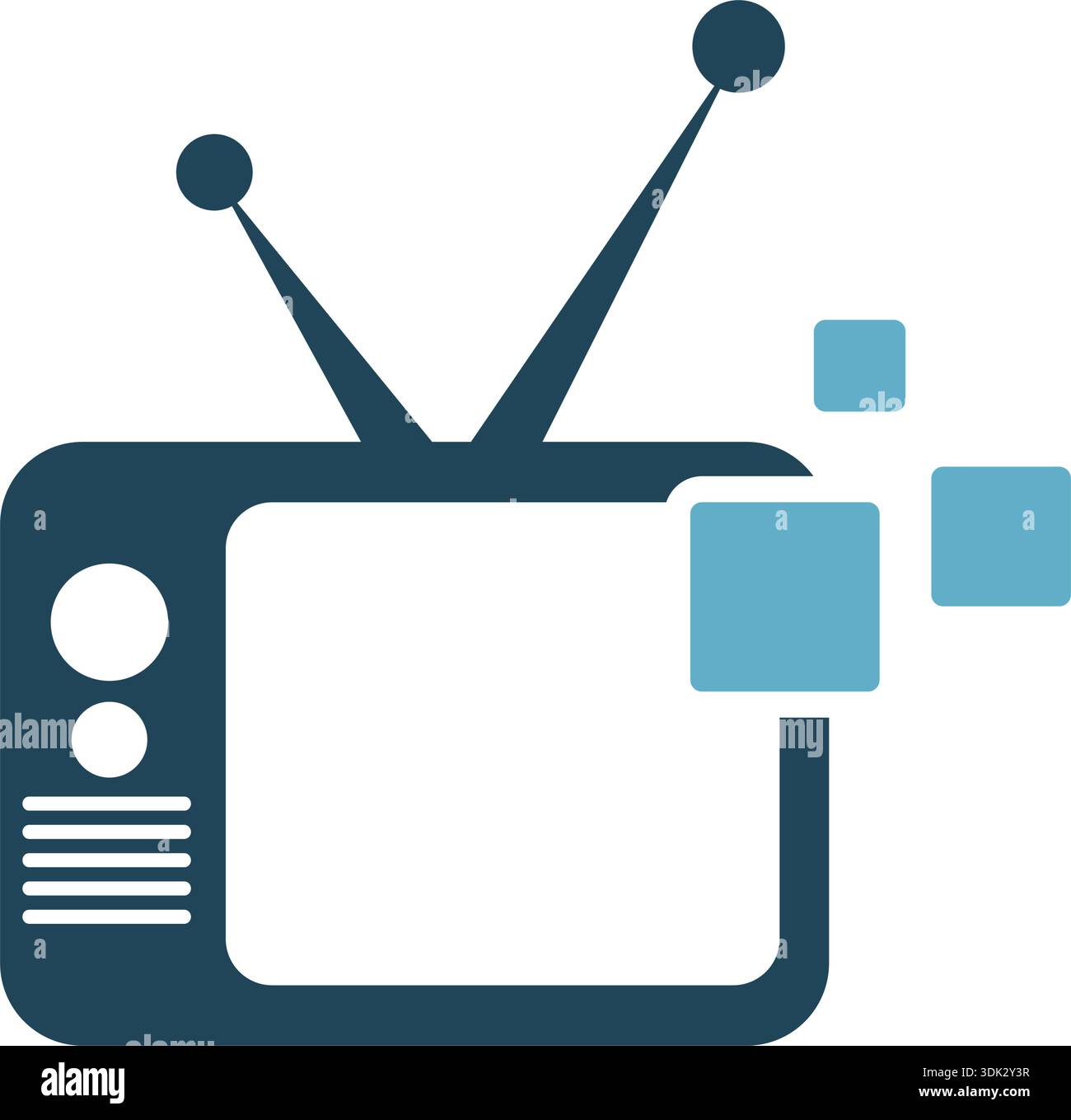 Modern smart tv icon design Stock Vector