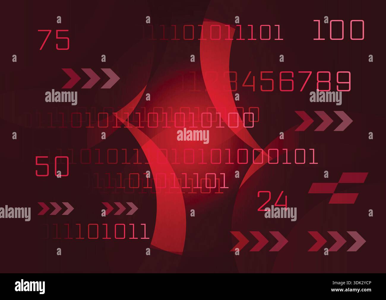 dark red technological background. digital background. Stock Vector