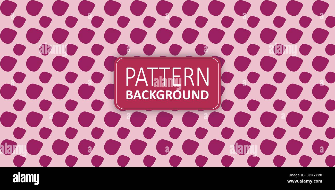 Pink Abstract Dot Pattern with Irregular Rounded Shapes Stock Vector