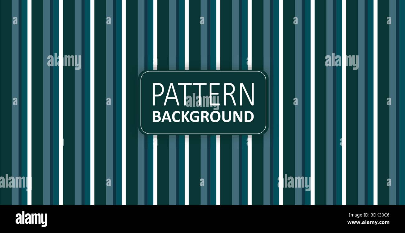 Dark Teal Vertical Stripe Pattern Background with Repeating Linear Bands Stock Vector
