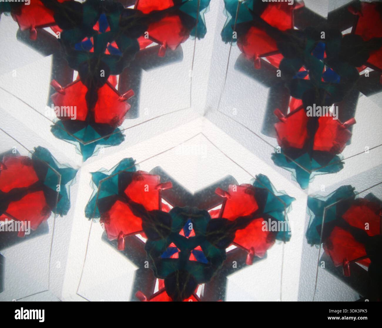 Colorful background formed within a kaleidoscope, Pattern 2 Stock Photo