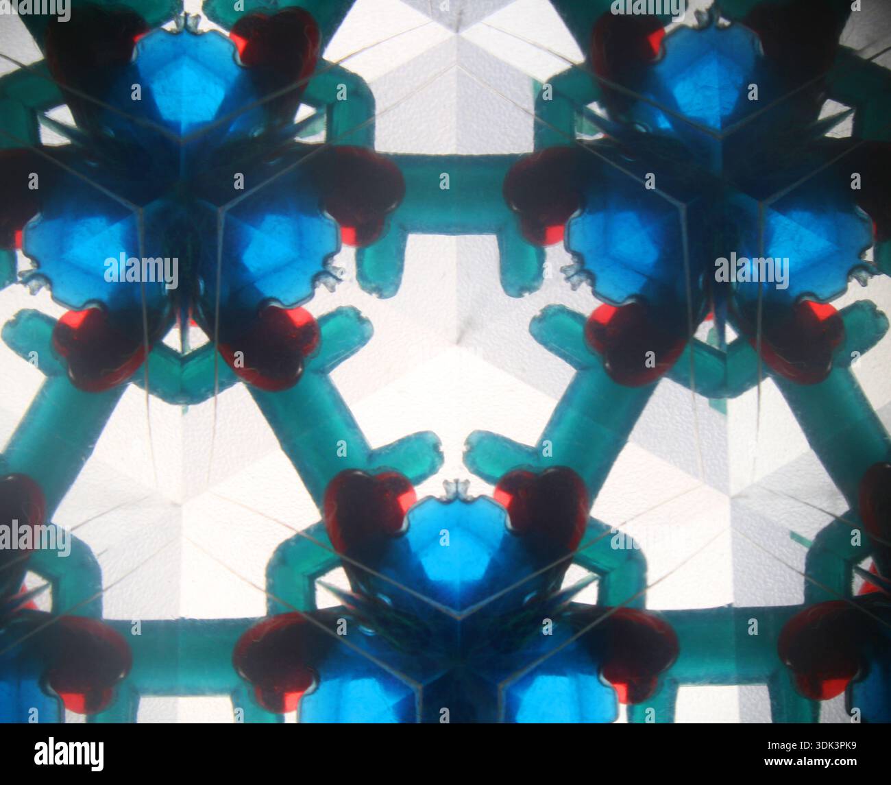 Colorful background formed within a kaleidoscope, Pattern 5 Stock Photo