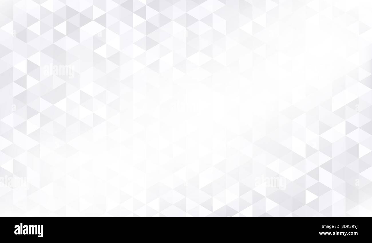 Abstract white triangle background. Triangles pattern. Grey blue geometry texture. Mosaic patern. Light geometric gray colour design. Triangular Stock Vector
