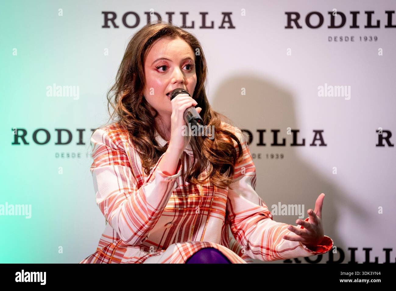 The singer ASHA during the presentation of the official video clip of ...