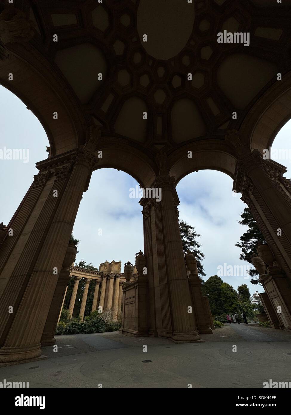 Palace of Fine Arts rotunda and colonnade in San Francisco, California, USA. - Smartphone Captured Stock Image