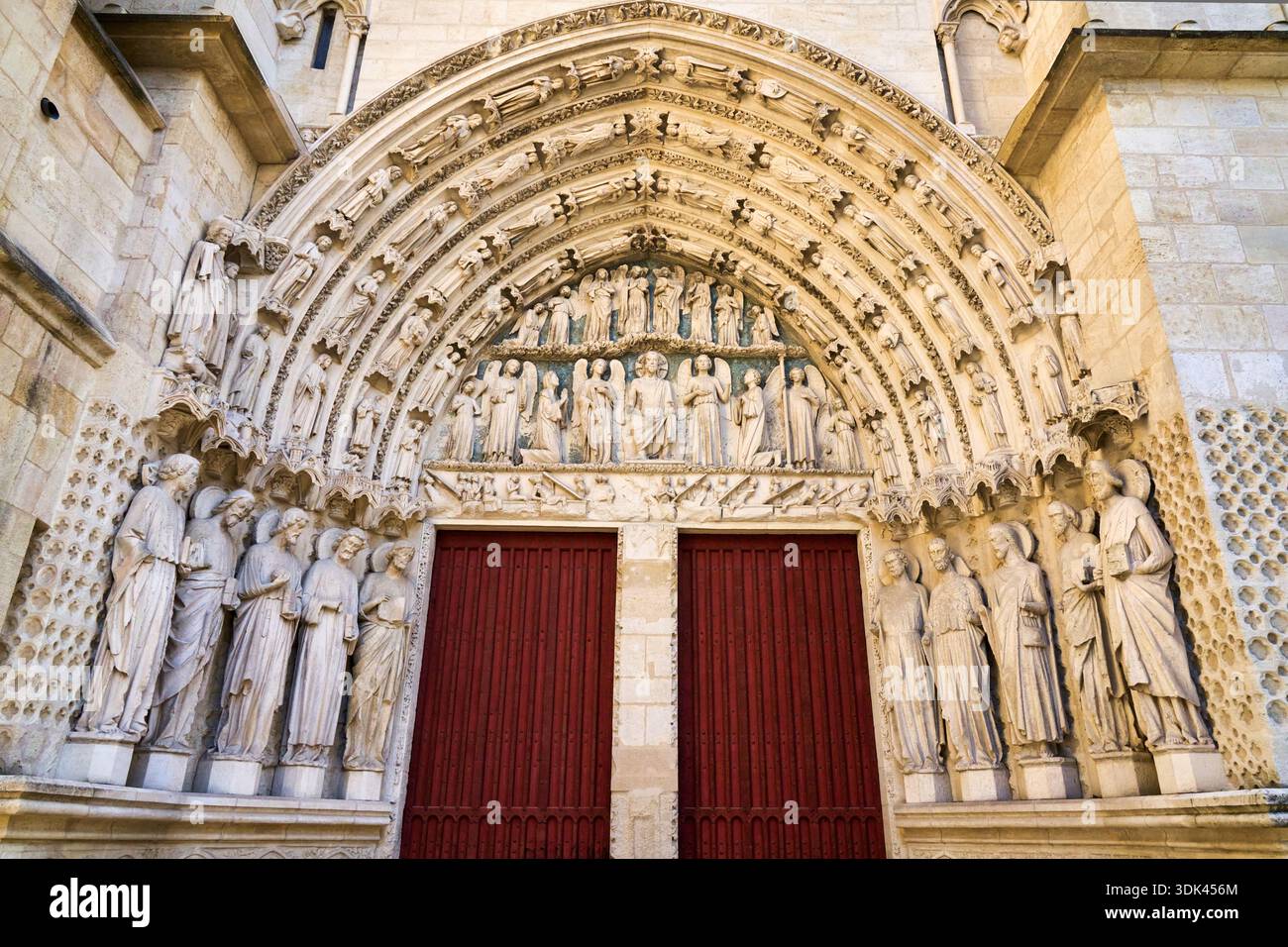 Royal Portal, Cathédrale Saint-André de Bordeaux, Bordeaux, Aquitaine, Gironde, France, Europe Stock Photo