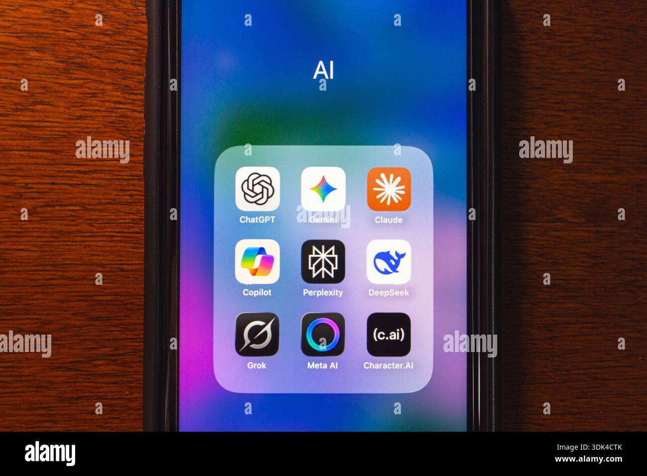 Smartphone screen showing a folder labeled 