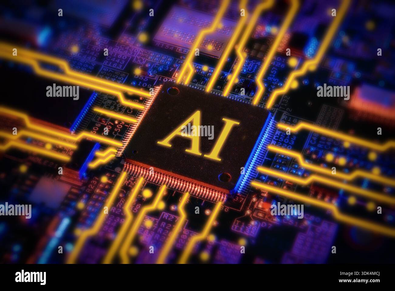 Microchip Radiating Generative ai processor chips hi-res stock photography and images - Alamy