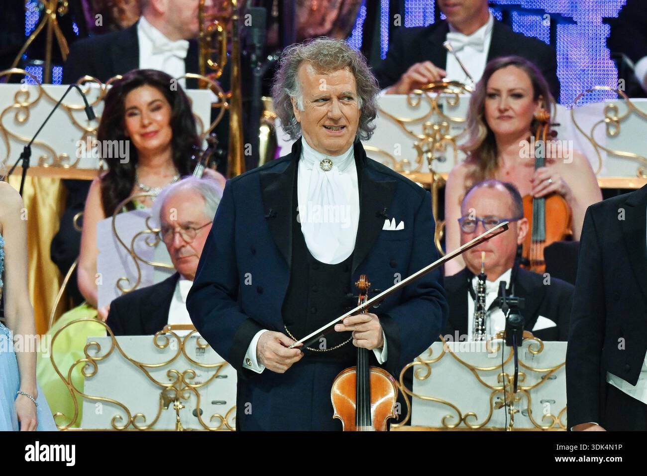 Andre Rieu performs with his Johann Strauss Orchestra during the ...