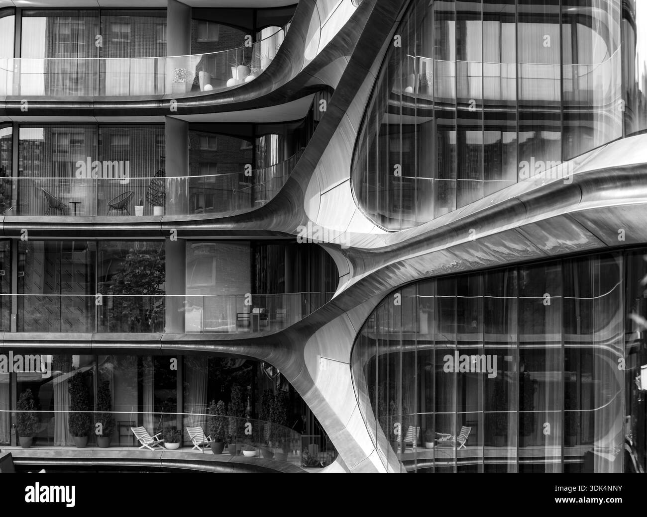 Modern Building Facade Details of a Zaha Hadid Designed Building, West ...