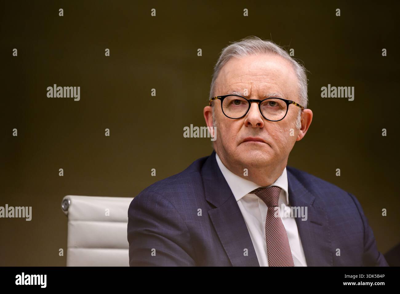 Prime Minister Anthony Albanese speaks to media following a National ...