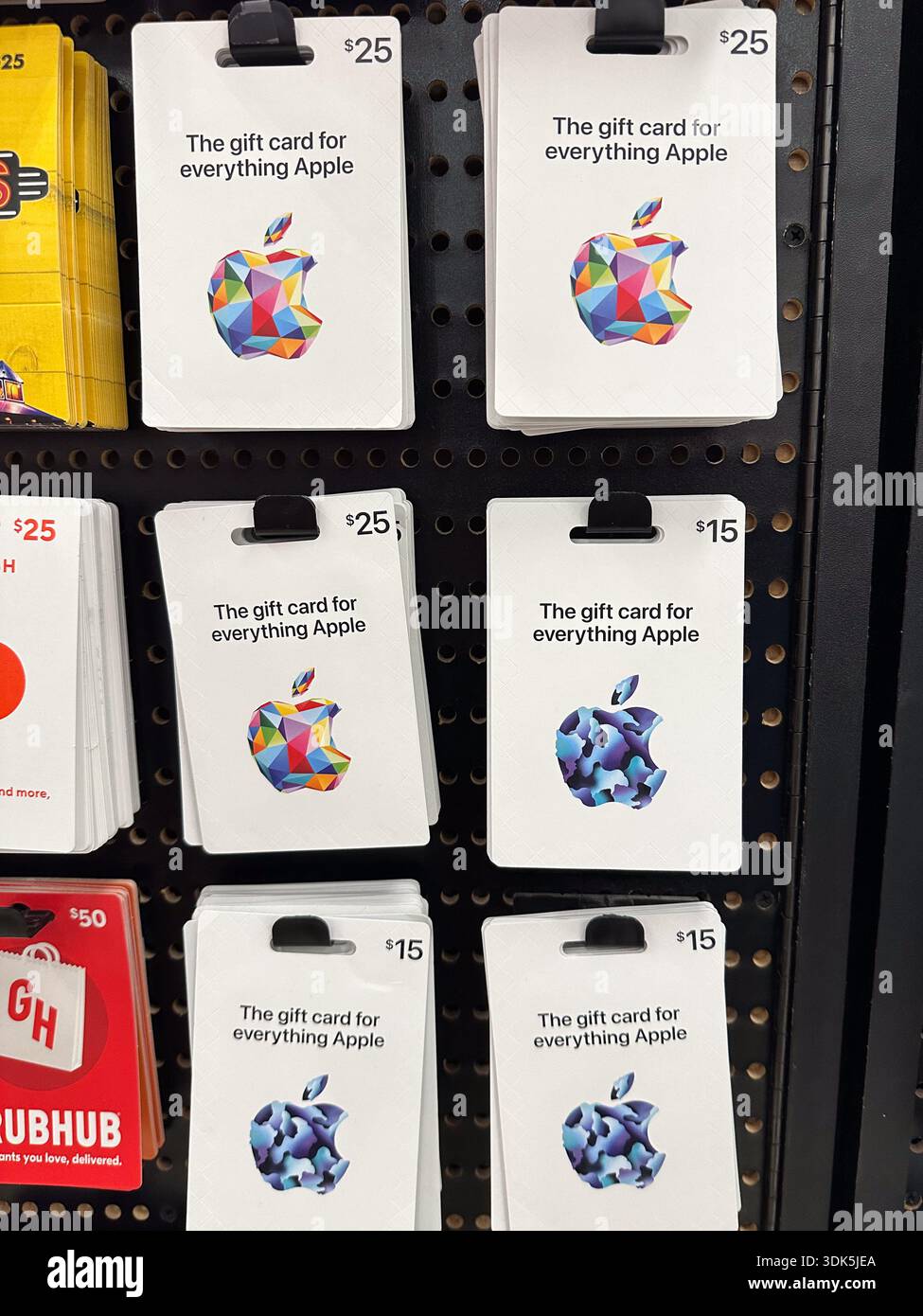 Apple gift cards are on display, at a Target store in Miami, Florida ...