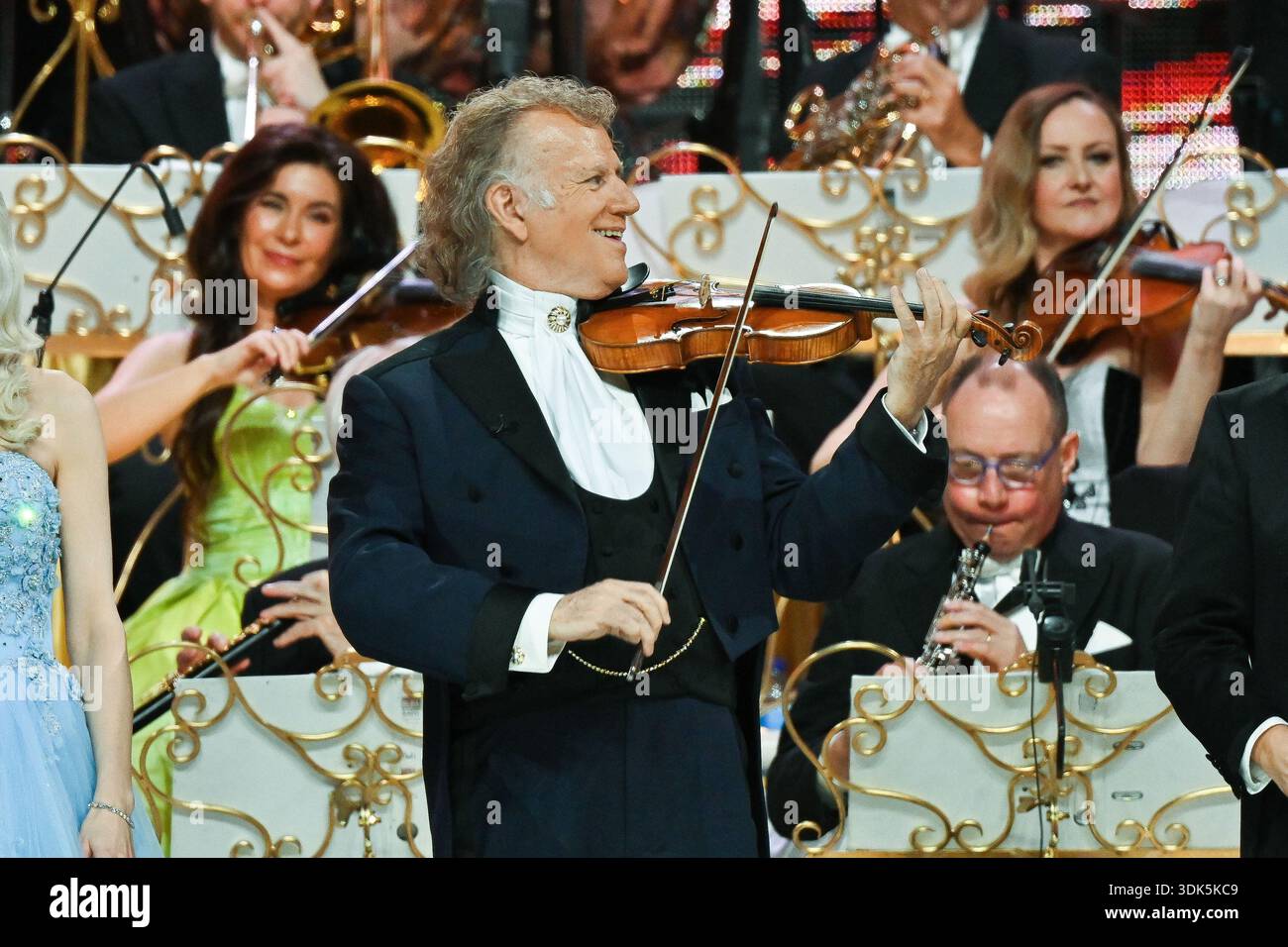 Andre Rieu performs with his Johann Strauss Orchestra during the ...