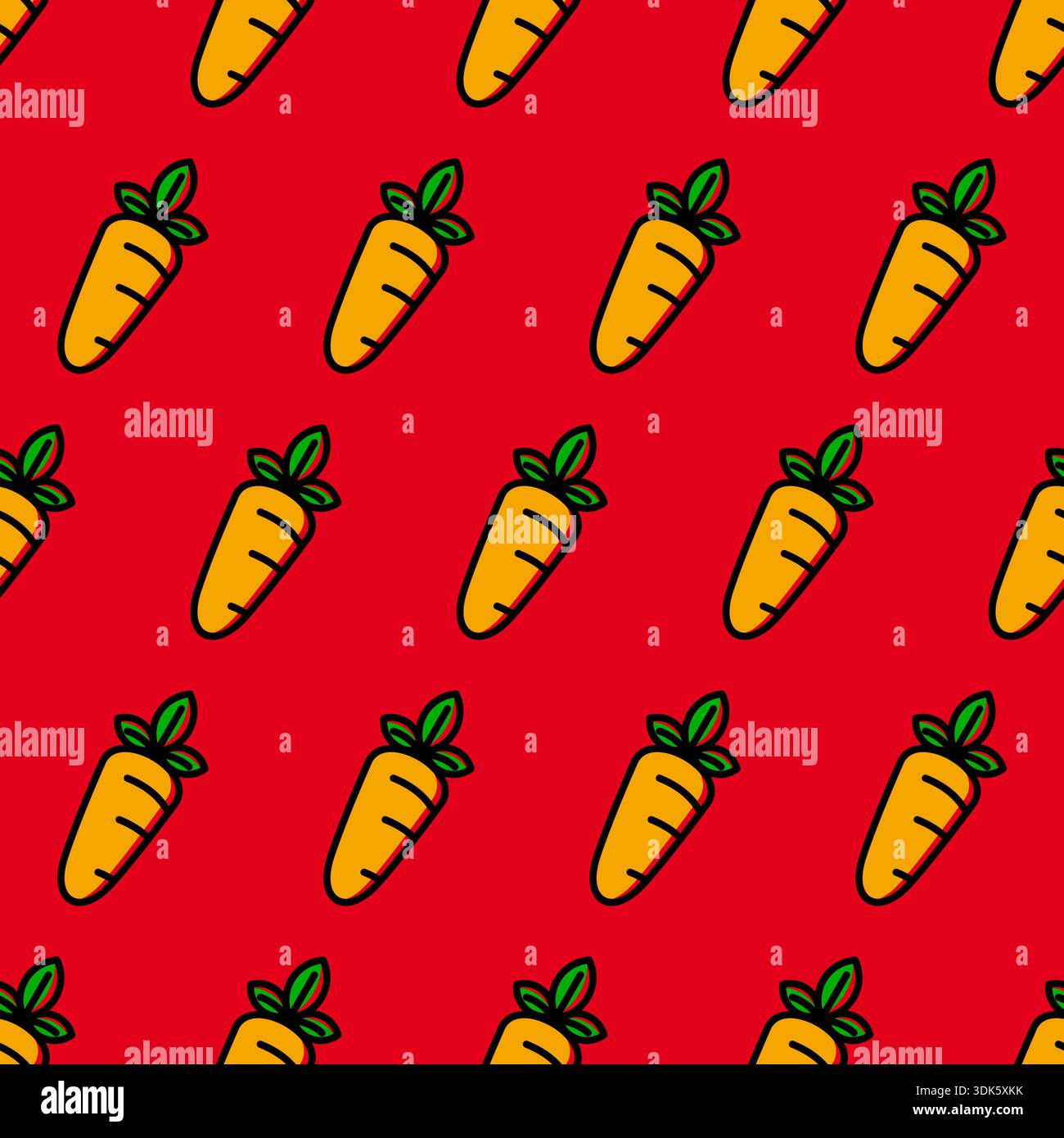 Carrot Seamless Pattern Design. Carrot Background Vector Stock Vector