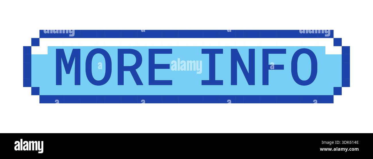 Get started retro pixel style blue button Stock Vector