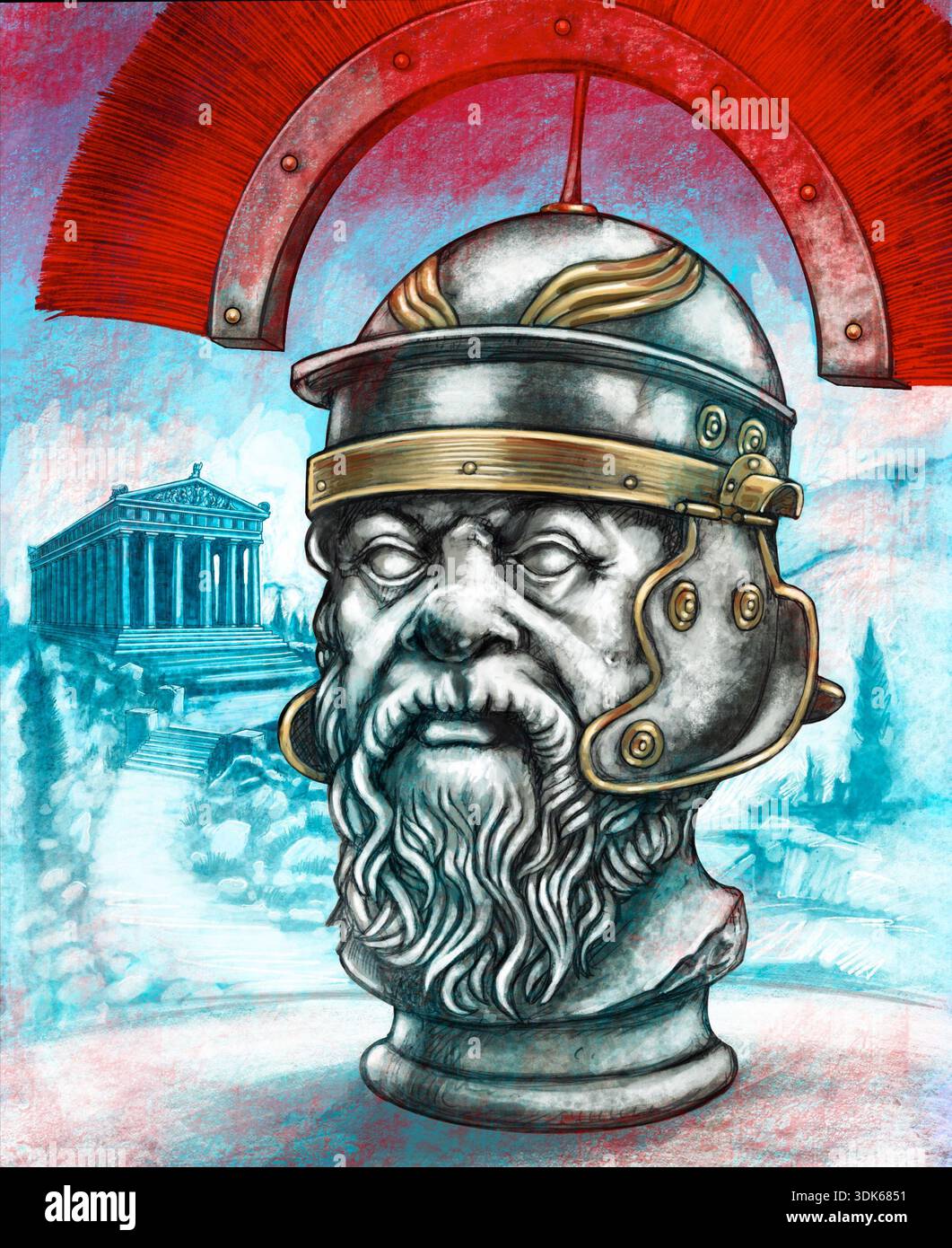 Socrates Rome Socrates wearing a roman galea hi-res stock photography and images - Alamy