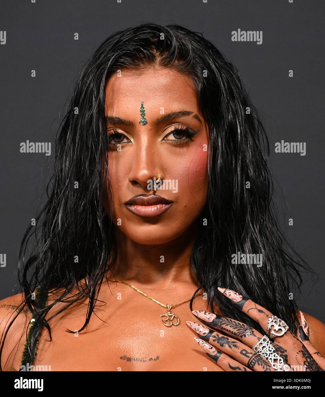 Lara Raj, KATSEYE arriving to Spotify’s 2026 Best New Artist Party held ...