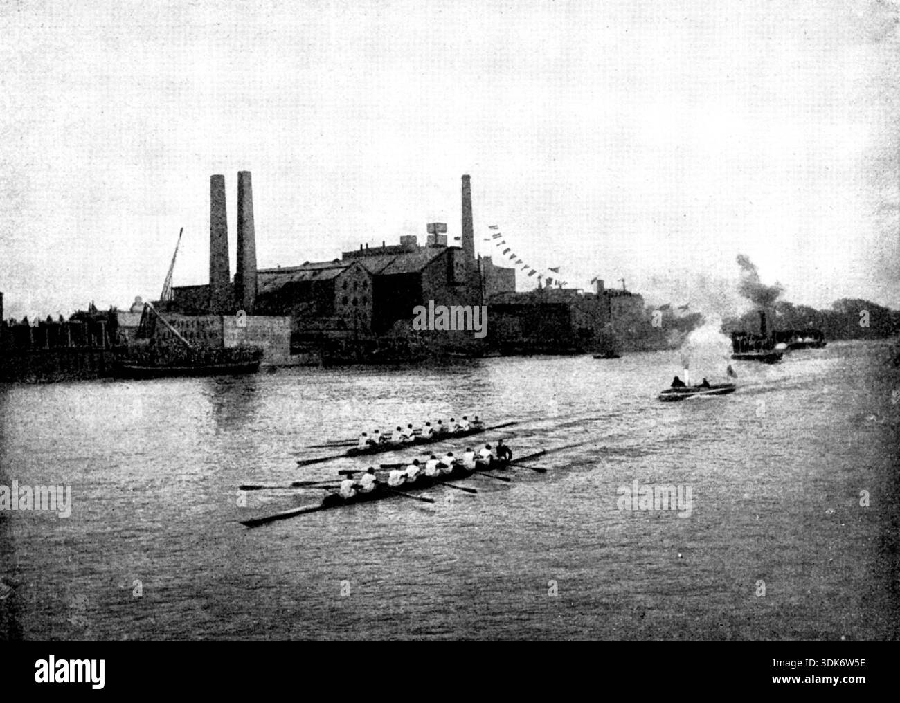 Boat rowers rowing sculling Black and White Stock Photos & Images - Alamy