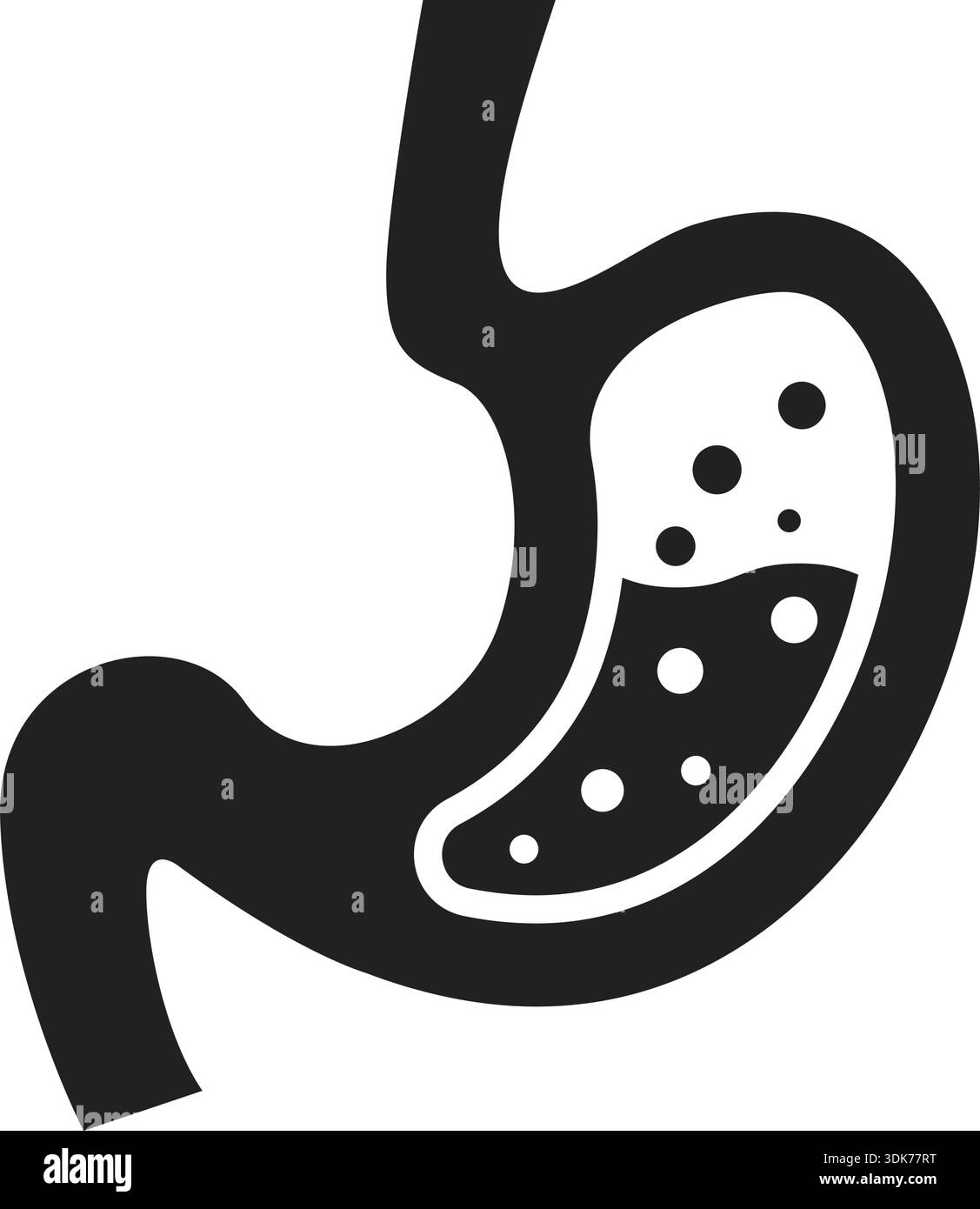 Gerd stomach icon in flat style. Reflux vector illustration on isolated ...