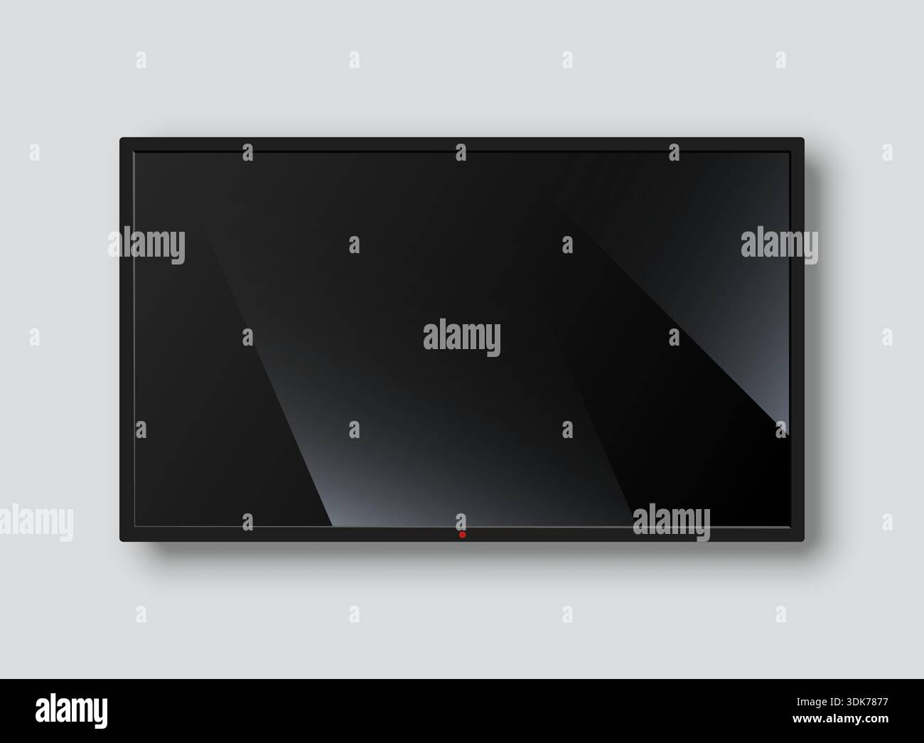 Realistic tv icon in mockup style. Television vector illustration on isolated background. Display monitor sign business concept. Stock Vector