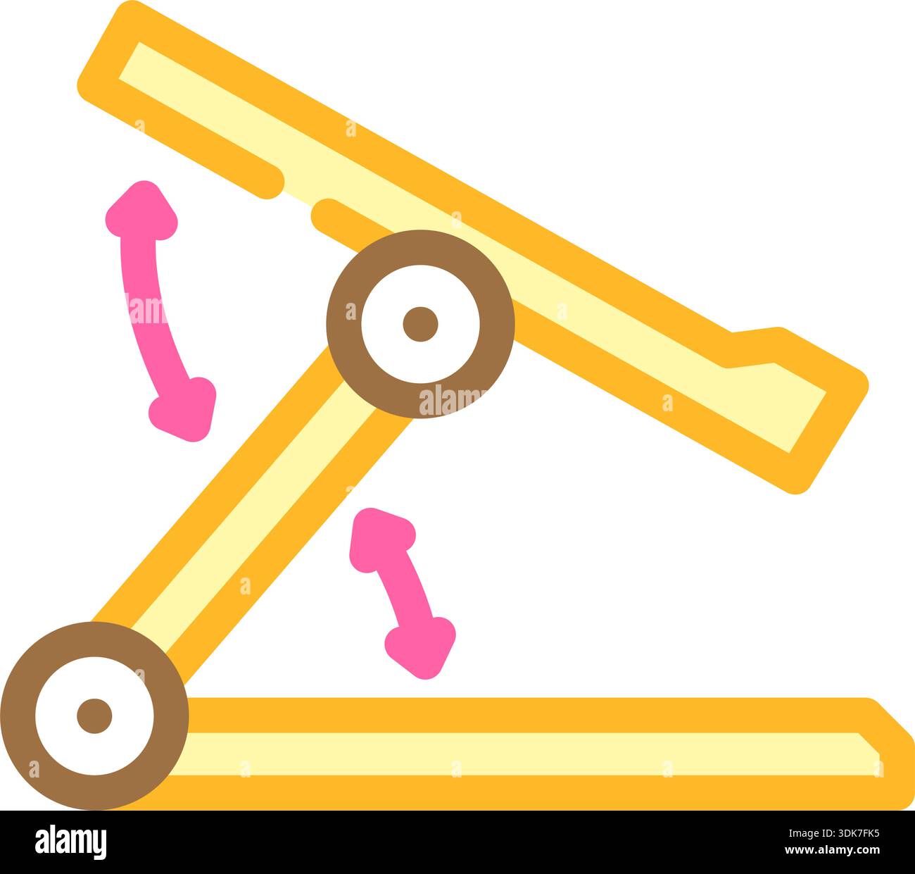 Adjustable ergonomic laptop stand icon showing rotation and height ...