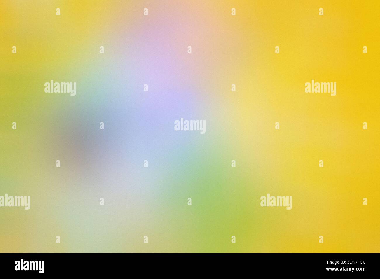Soft abstract yellow green gradient background with blurred multicolor center and subtle grain texture. Copy space Stock Photo