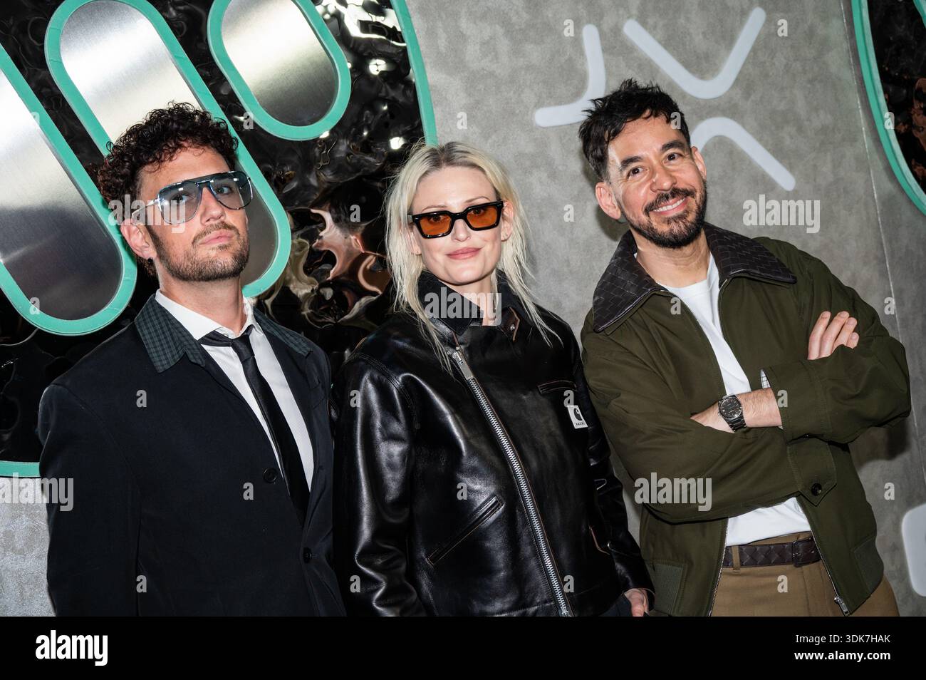 Linkin Park: Colin Brittain, Emily Armstong, Mike Shinoda, attend the ...