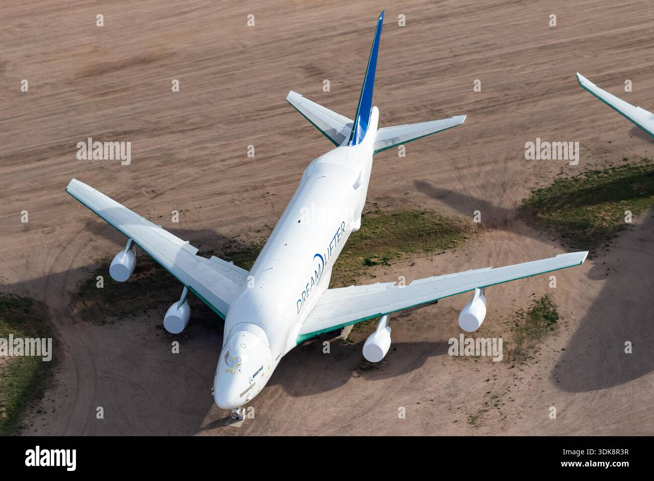 A Boeing 747-409 Dreamlifter operated by Atlas Air is shown from an ...