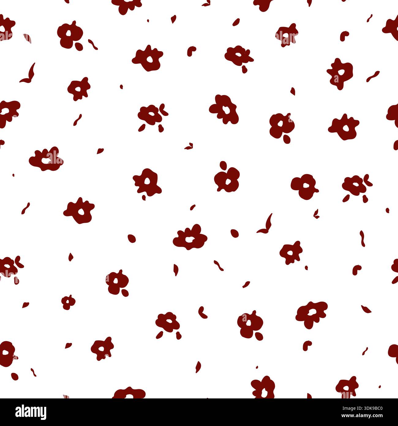 Cute daisies pattern seamless fabric design pattern Stock Vector