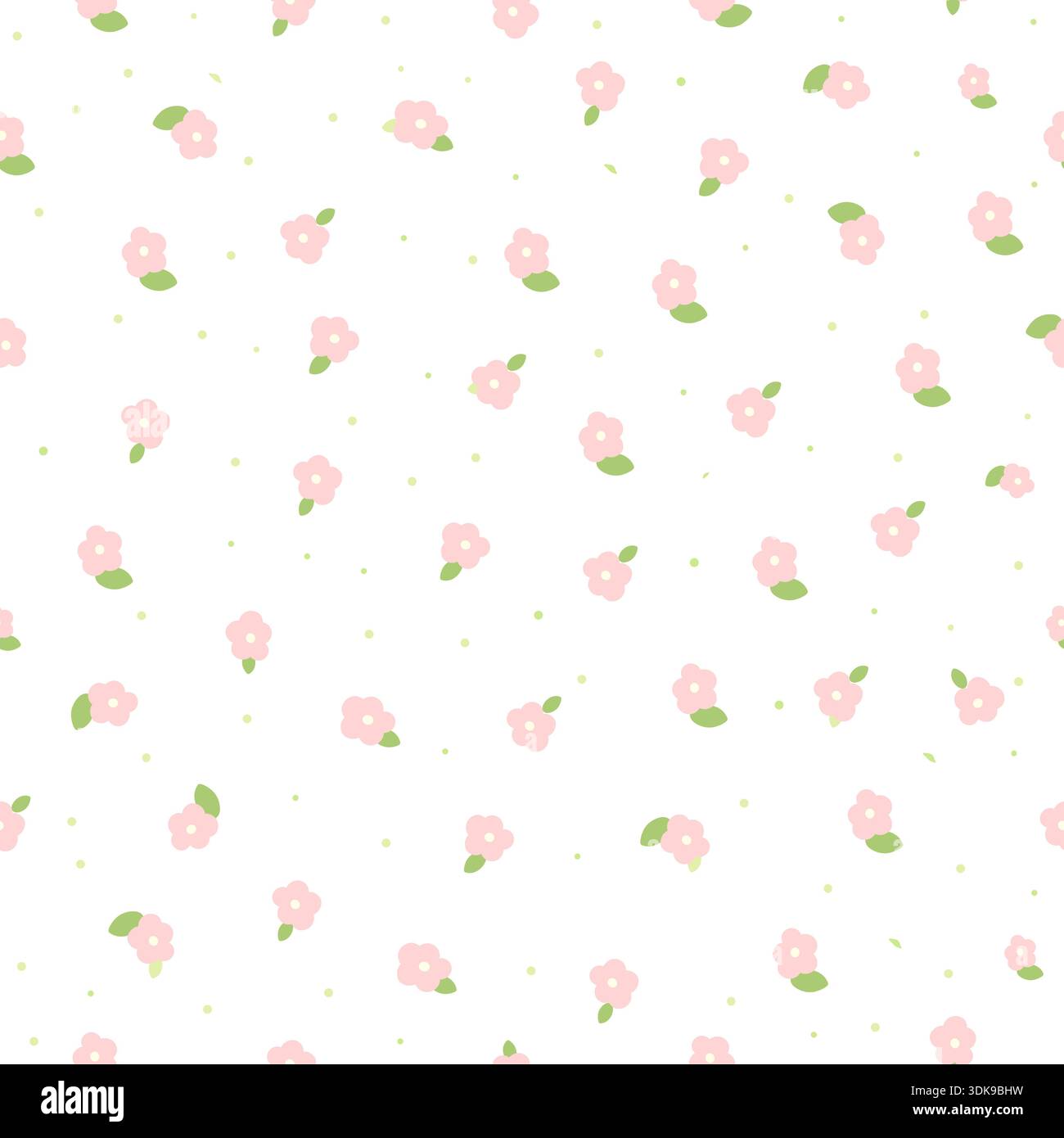 Cute pink small scale flower seamless fabric pattern Stock Vector Image ...