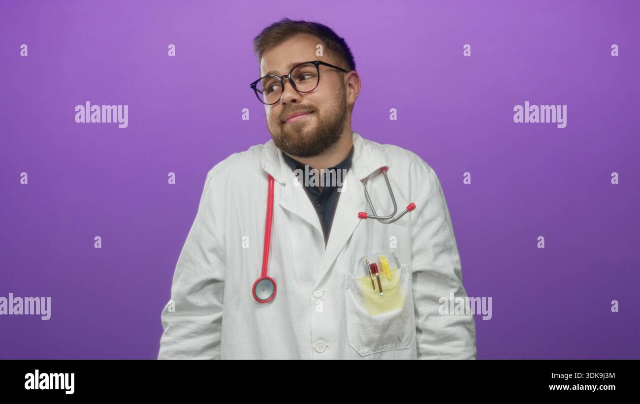 Man doctor stethoscope shrugs hi-res stock photography and images - Alamy