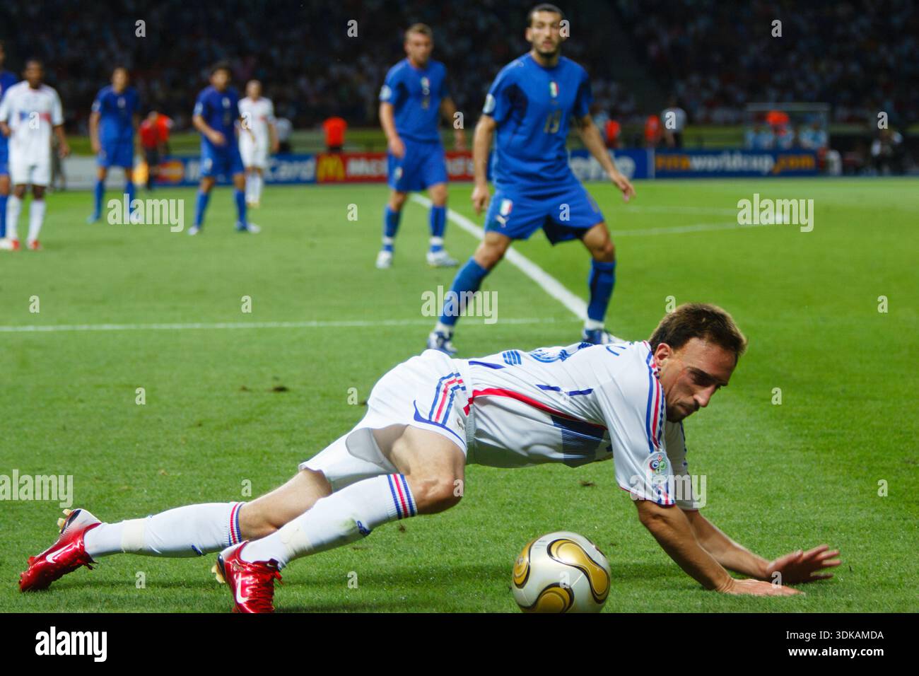 Franck Ribéry during the 2006 FIFA World Cup Round of 16 game between France and Spain, where he scored a goal