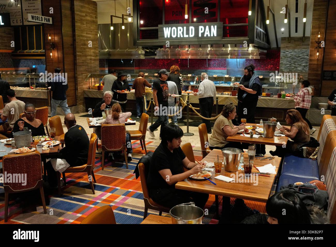 People eat at the A.Y.C.E Buffet in the Palms resort-casino Wednesday ...