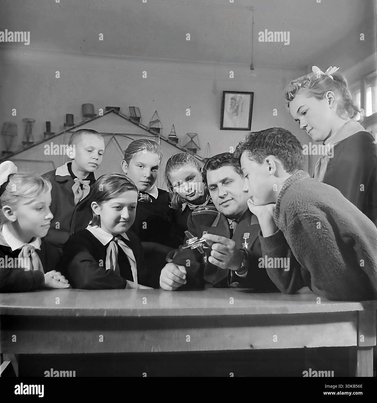Soviet Union Math Slaviansk, Ukrainian SSR, Soviet Union, 1960s. An archival photograph ...
